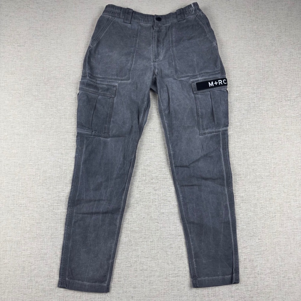 M+RC Noir Mens Grey Ripstop Cargo Pants Tactical Streetwear Size Medium